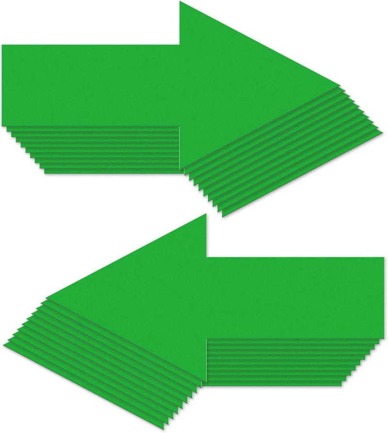EVQ Arrow Floor Sticker Green 10"×5" Directional Floor Decal Self-Adhesive Removable Waterproof Arrow Vinyl Sign 20 PCS - Image 1